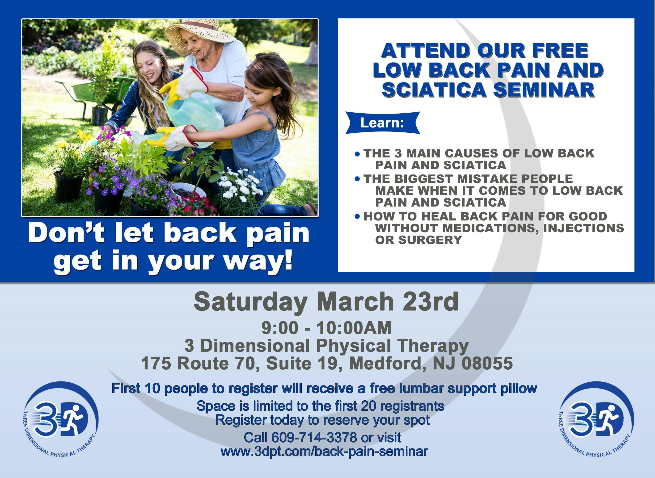 Lower Back Pain and Sciatica Seminar