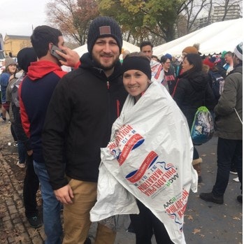 Jessica and Damon at marathon