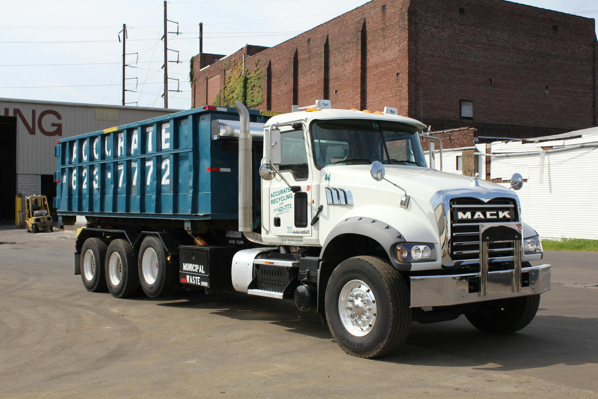 Accurate Roll-Off Dumpster Rental Truck