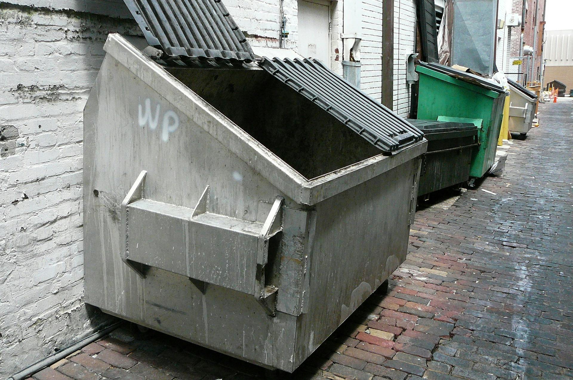 back alley dumpsters