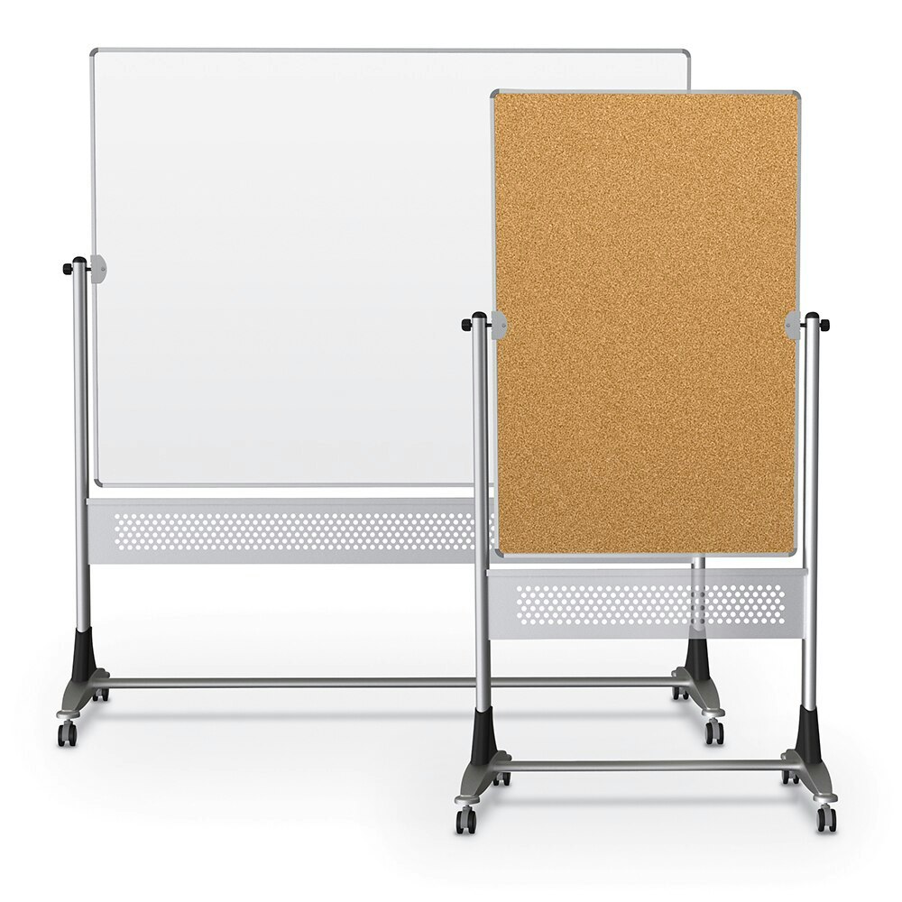 Adjustable Magnetic Dry Erase White Board Easel Creation Station, 40″ x  30″, Colored Aluminum Frame - All Dry Erase