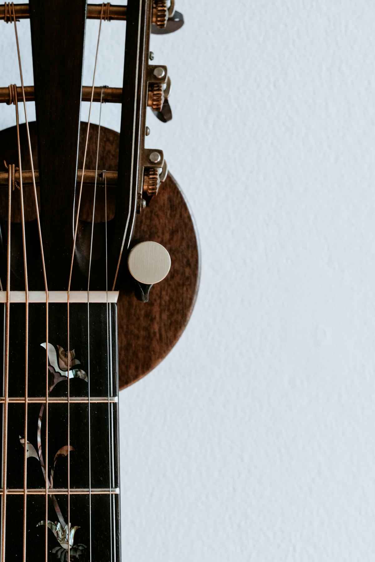 music room decor walnut hyla guitar wall hanger from american music furniture