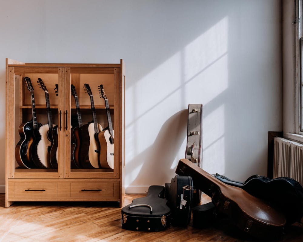 guitar storage cabinet by american music furniture