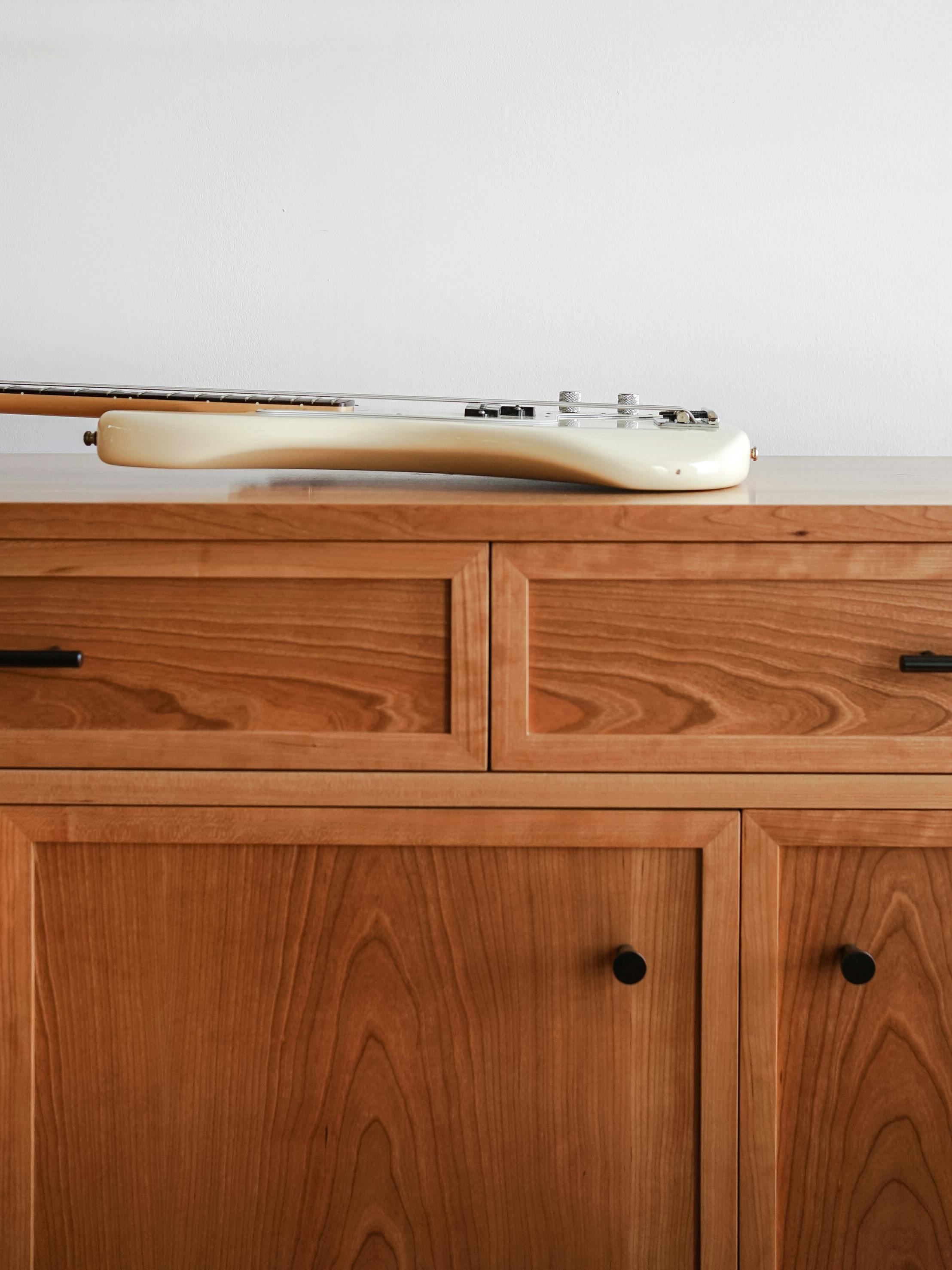 custom cherry guitar amp storage cabinet by american music furniture
