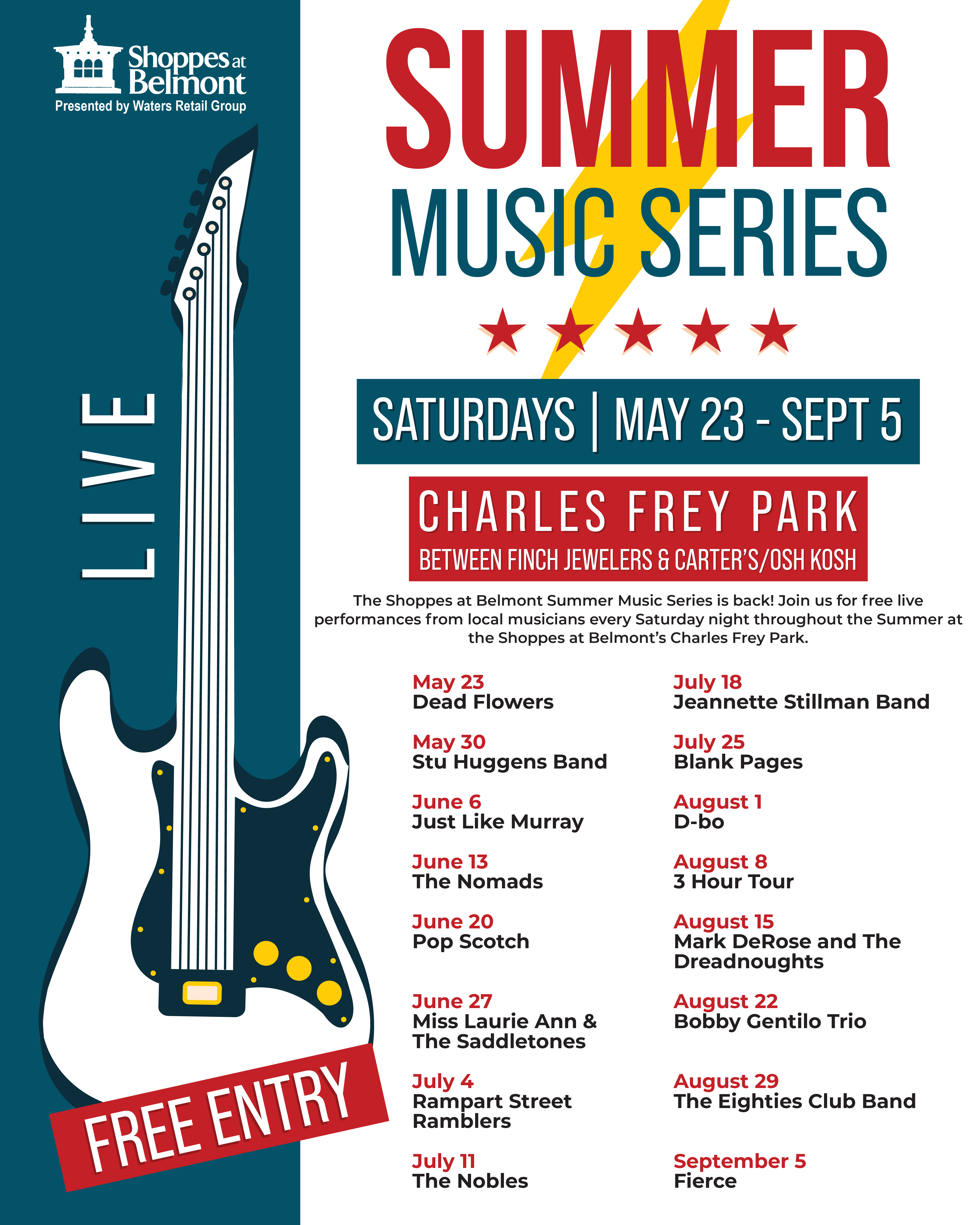 その他 Live At Belmont Live Music at the Shoppes at Belmont: 2026 Summer Music Series