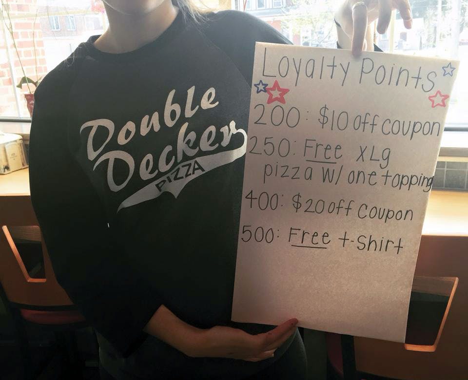 Introducing Double Decker Rewards Program Double Decker Pizza