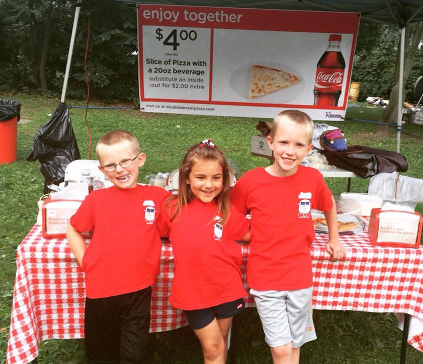 Fireworks at the Ridley Park! Double Decker Pizza