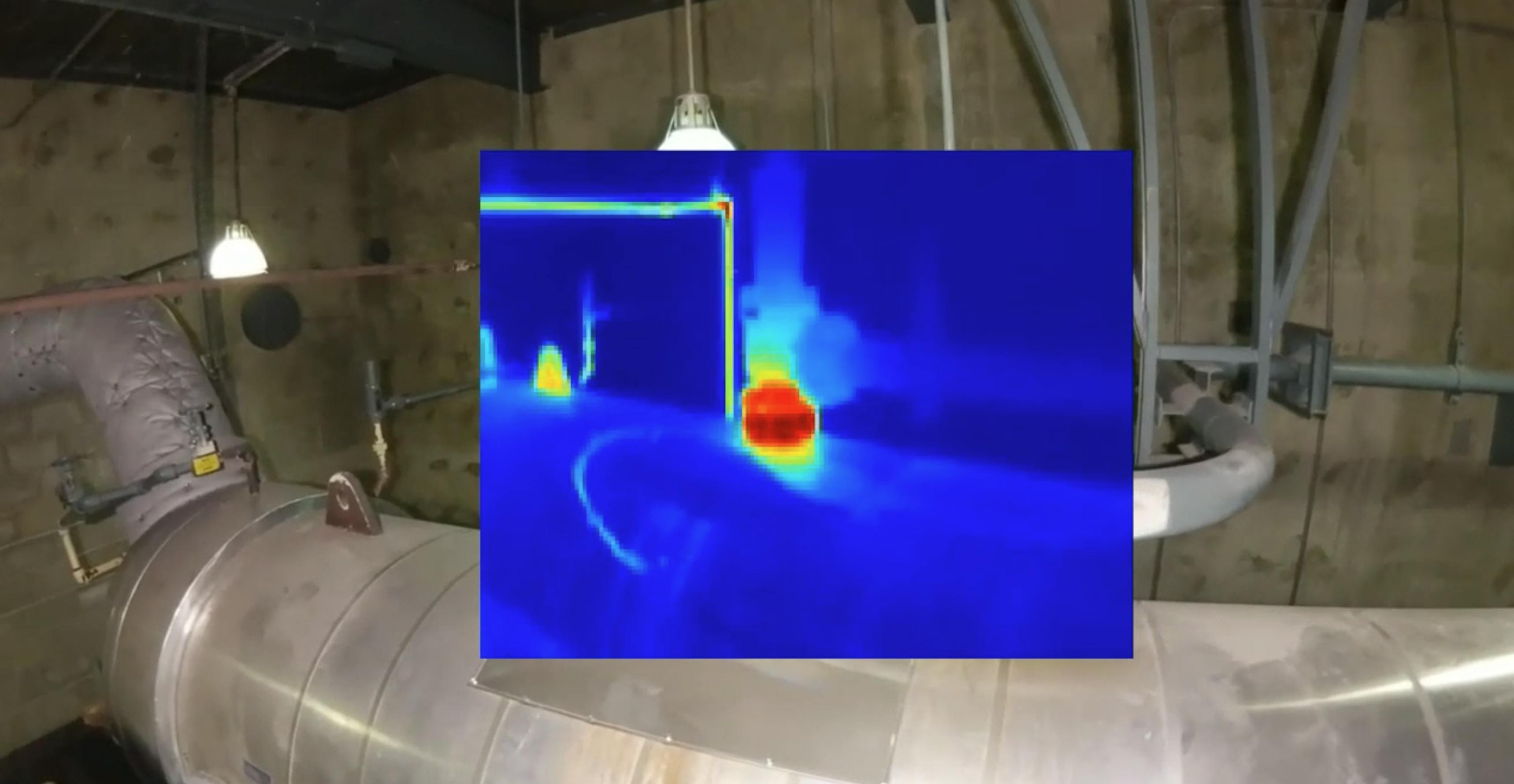 Infrared image of a thermographic inspection