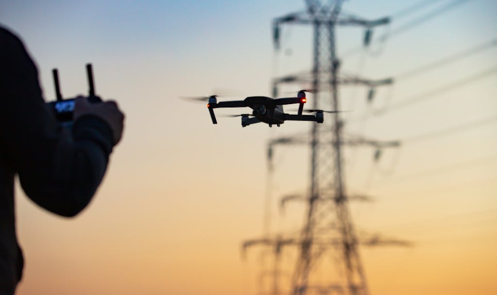 electrical line inspection using drones