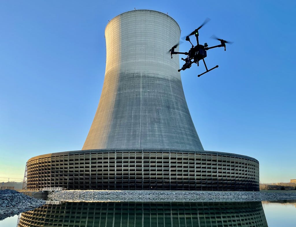 nuclear power station inspection with drones