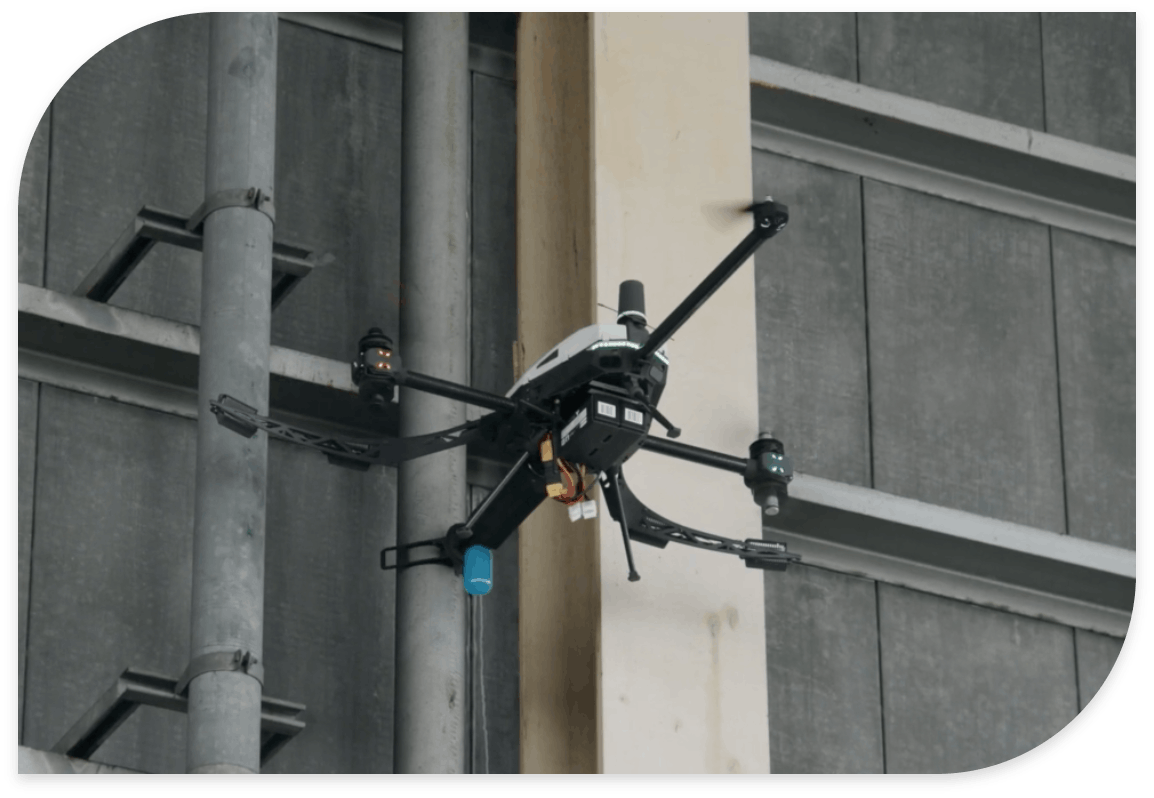 drone conducting ultrasonic testing