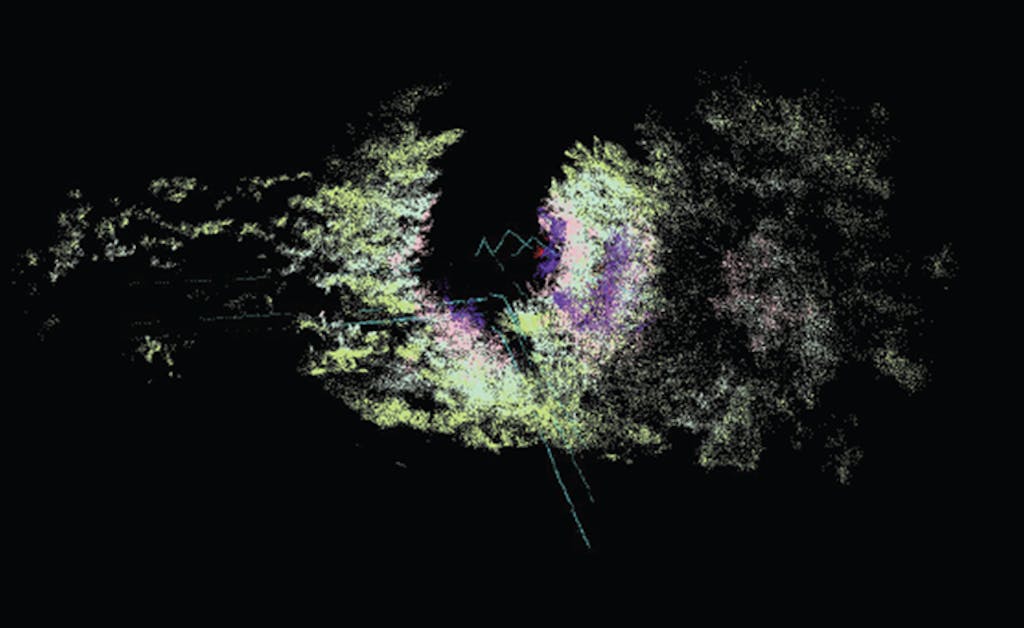 Constellation Clearsight classified point cloud for vegetation management.