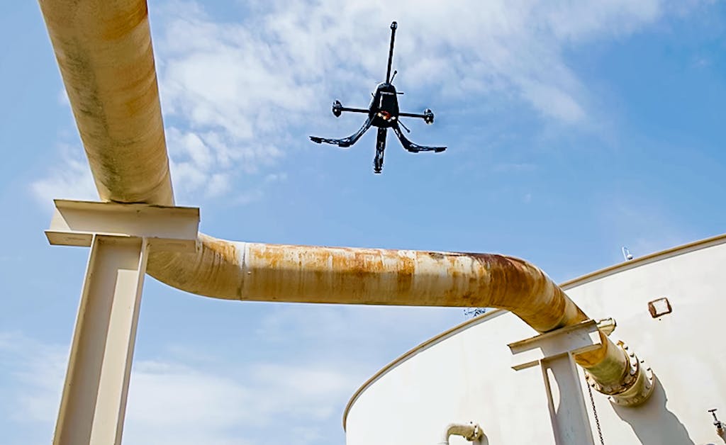 Constellation Clearsight drone conducts non-destructive inspection at cement plant.