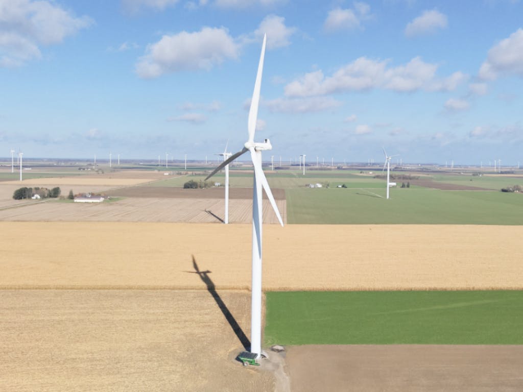wind turbine in field