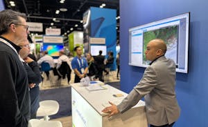 Team Member Eddie Aquije Showing Clearsight Demo at DISTRIBUTECH 2024