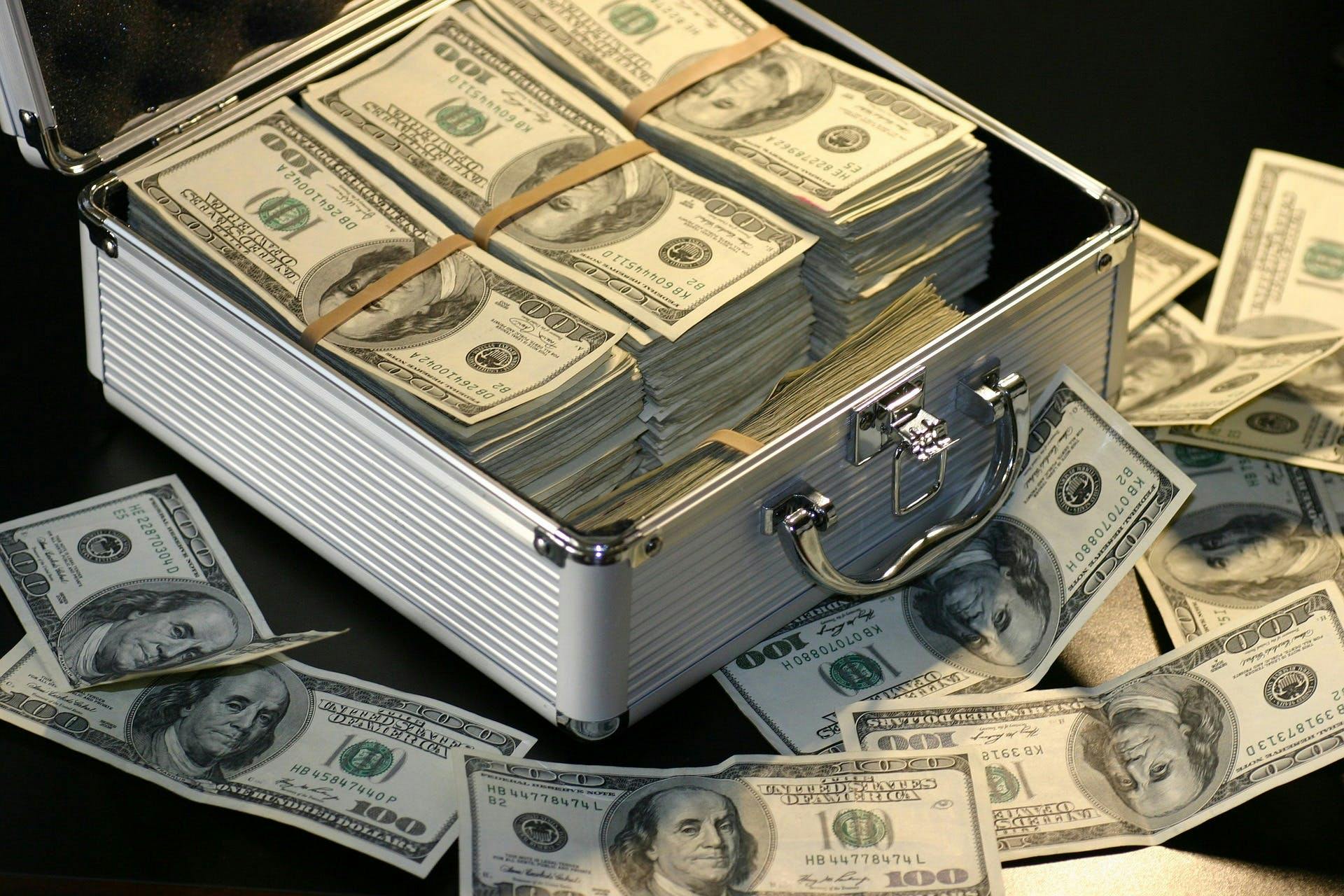 money briefcase