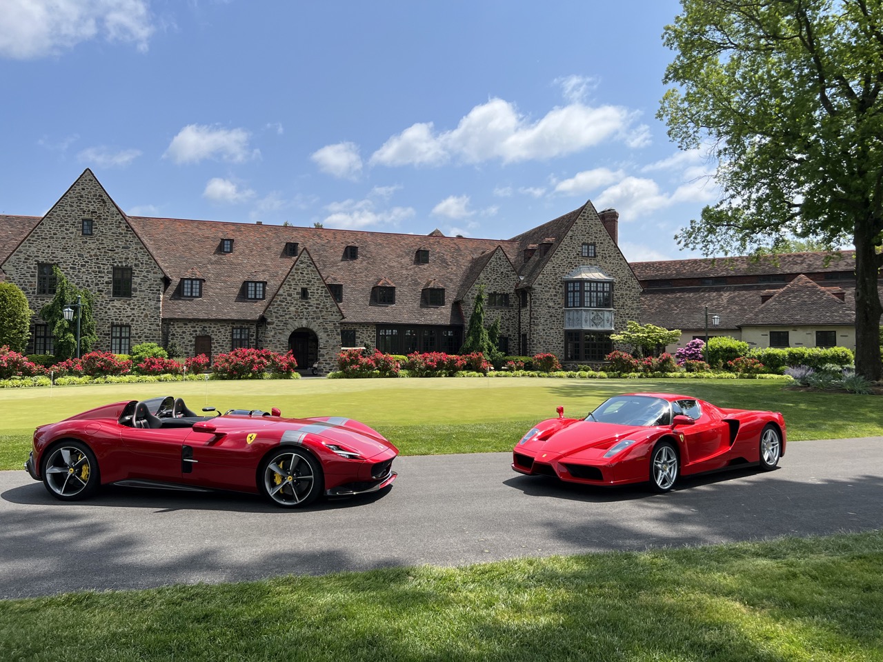 Field of Ferraris at 2023 Concorso, hero shot