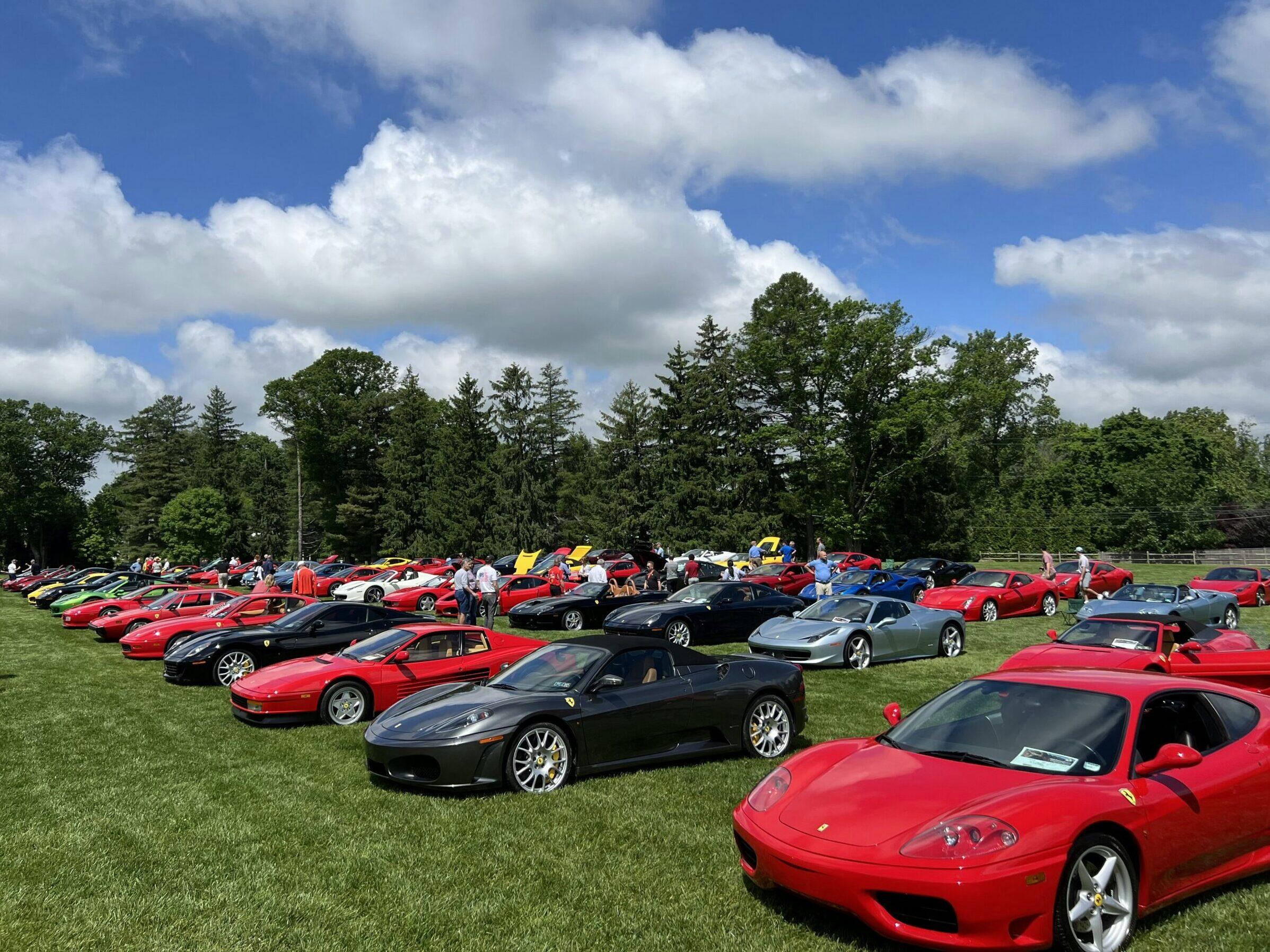 Ferraris on Aronimink greens, Concorso showcase