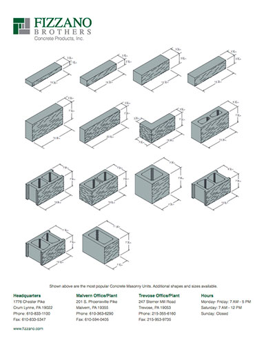 Available Architectural Sizes & Styles PDF