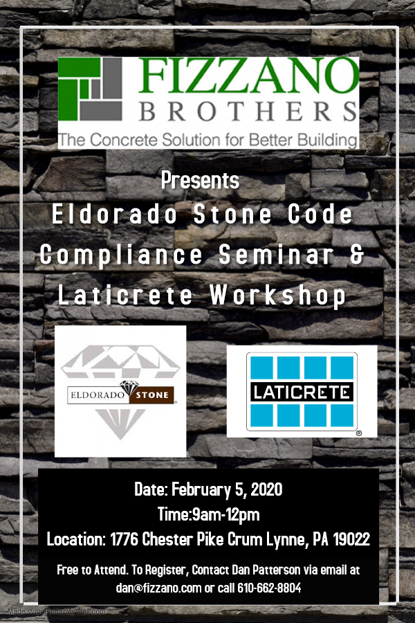 Eldorado Stone Code Compliance Seminar & Laticrete Workshop