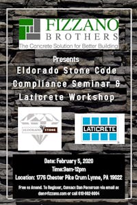 Eldorado Stone Code Compliance Seminar & Laticrete Workshop