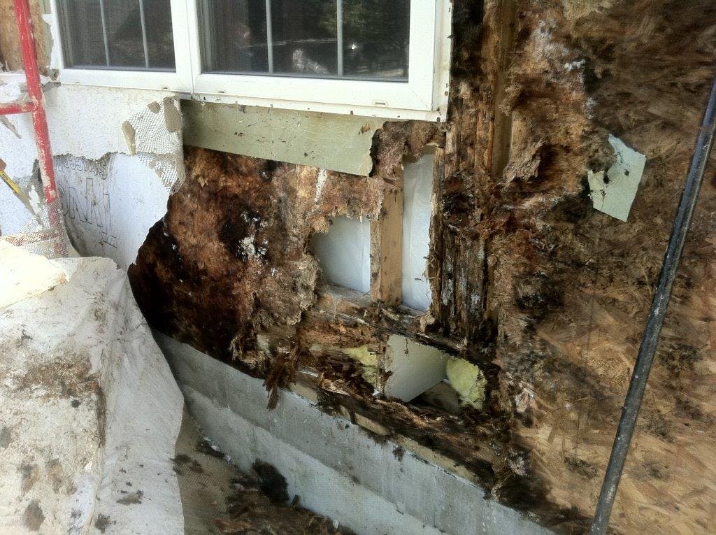 Stucco damage