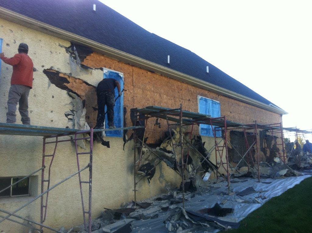 Stucco home inspection damage