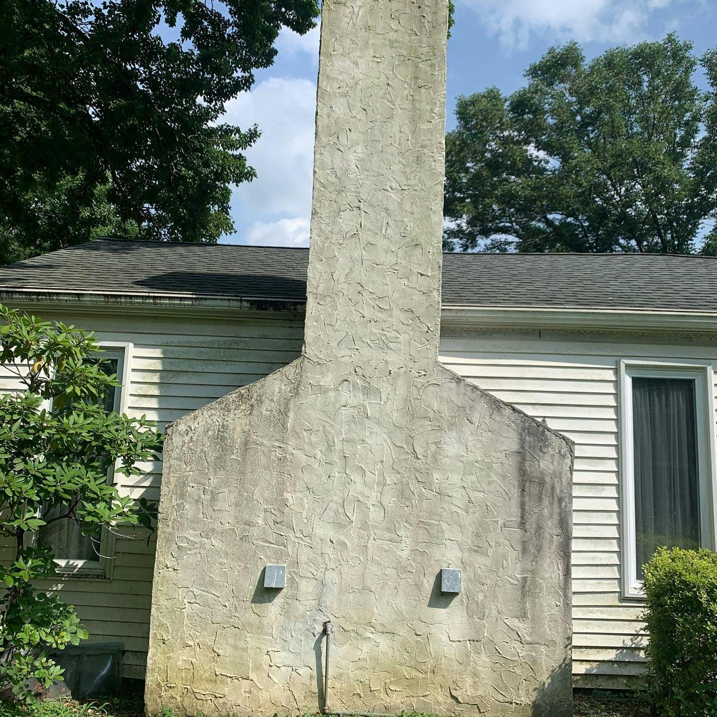 Chimney stucco inspection