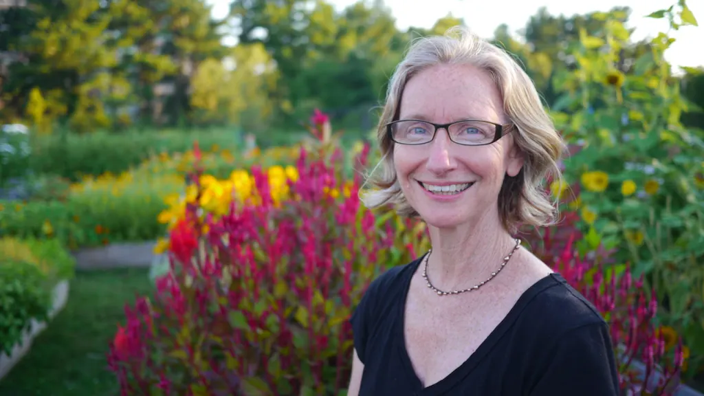 Meg McCurtin in garden