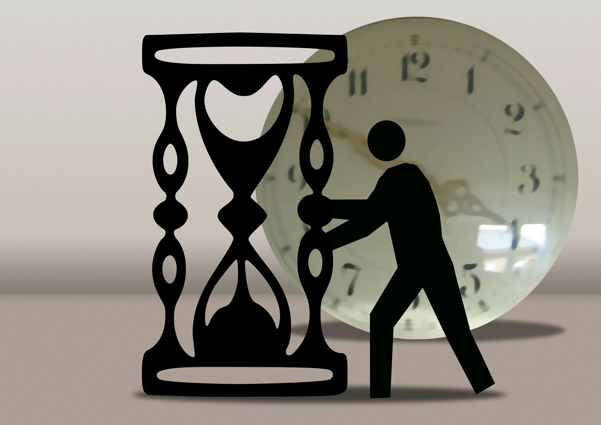 Hourglass and Clock