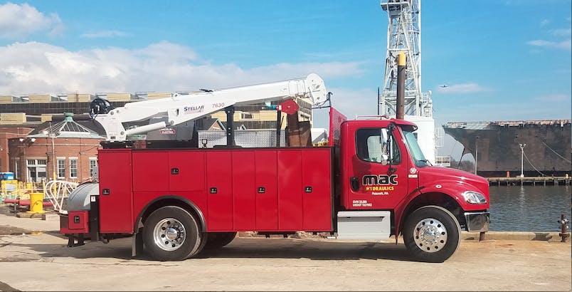 mobile truck for on-site hydraulic repair
