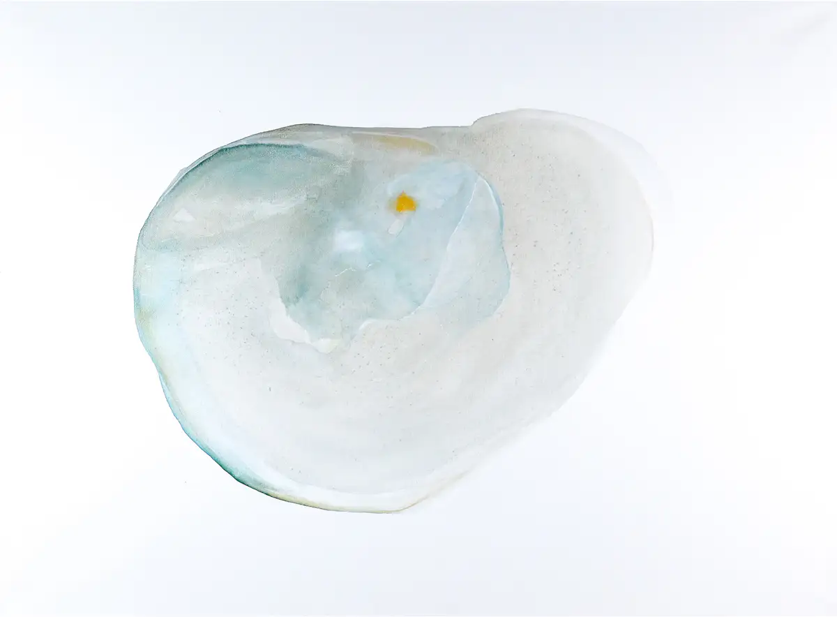 Soft, flowing forms and gentle hues evoke a sense of calm and renewal. This piece offers a tranquil and soothing presence, perfect for creating a serene atmosphere.
