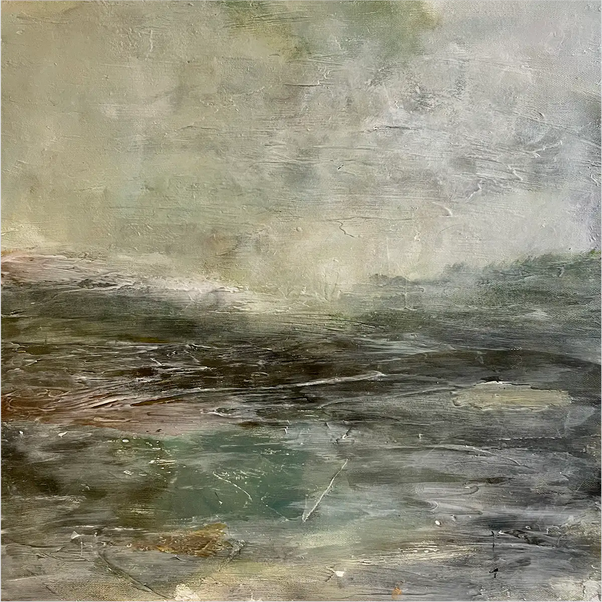 rough seas, miniature painting by mandy morroni