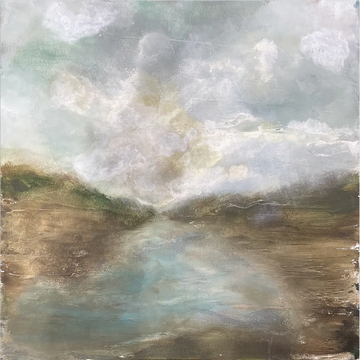 lake-reverie, painting by mandy morroni