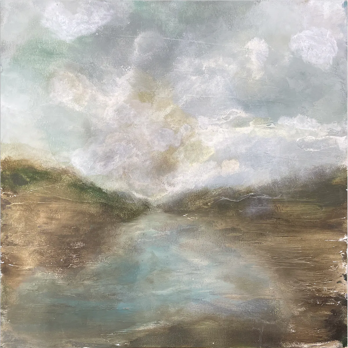 lake-reverie, painting by mandy morroni