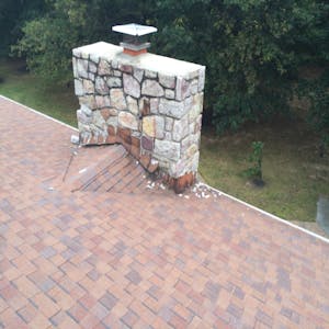 leaky stone chimney before repair