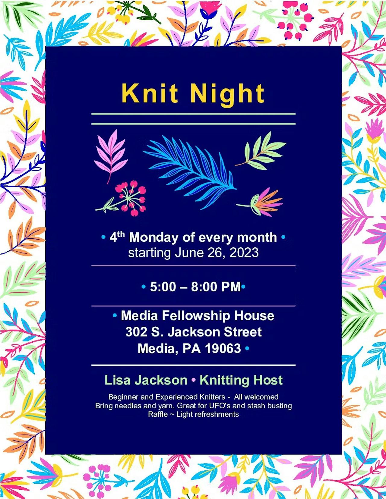 Knit Night Poster