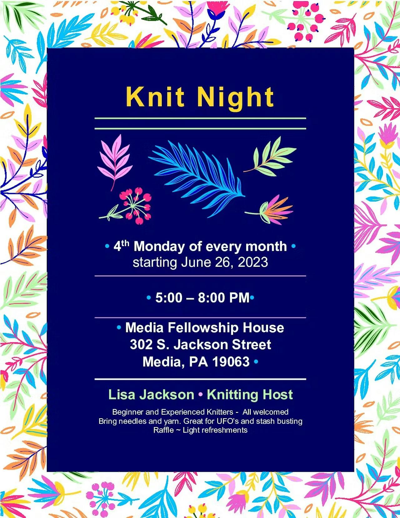 Knit Night Poster