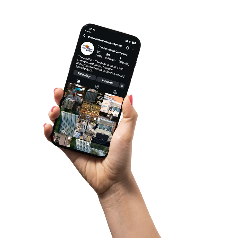 Instagram post mockup on a smartphone