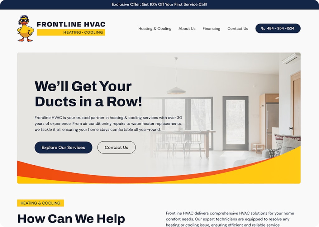 Case study website screenshot