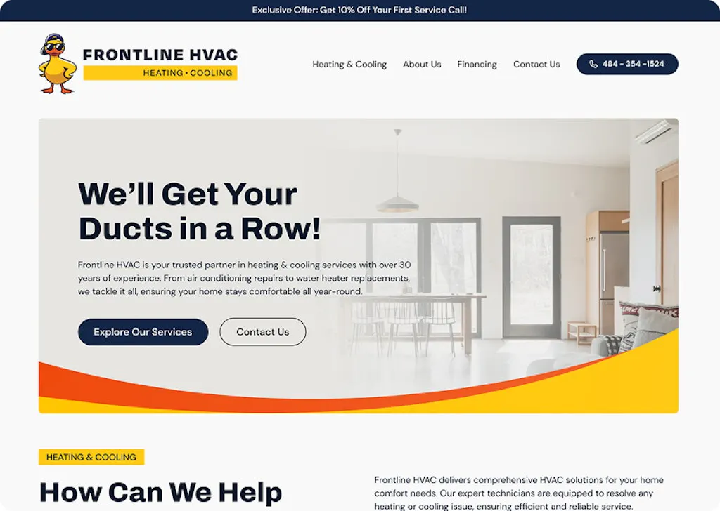 Case study website screenshot