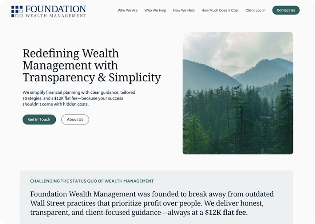 Case study website screenshot
