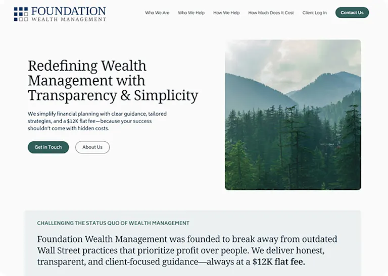 Case study website screenshot