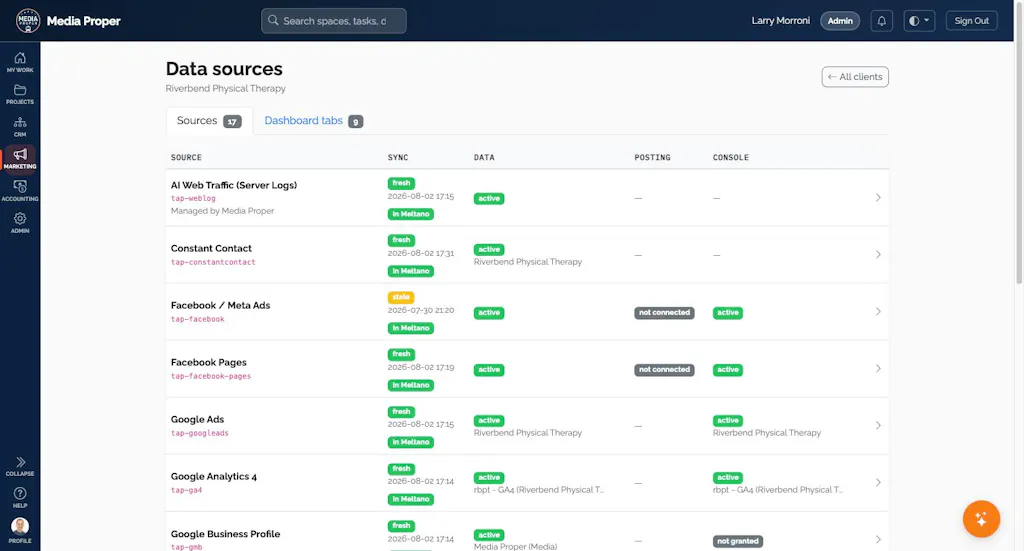 AI web-log data source configuration