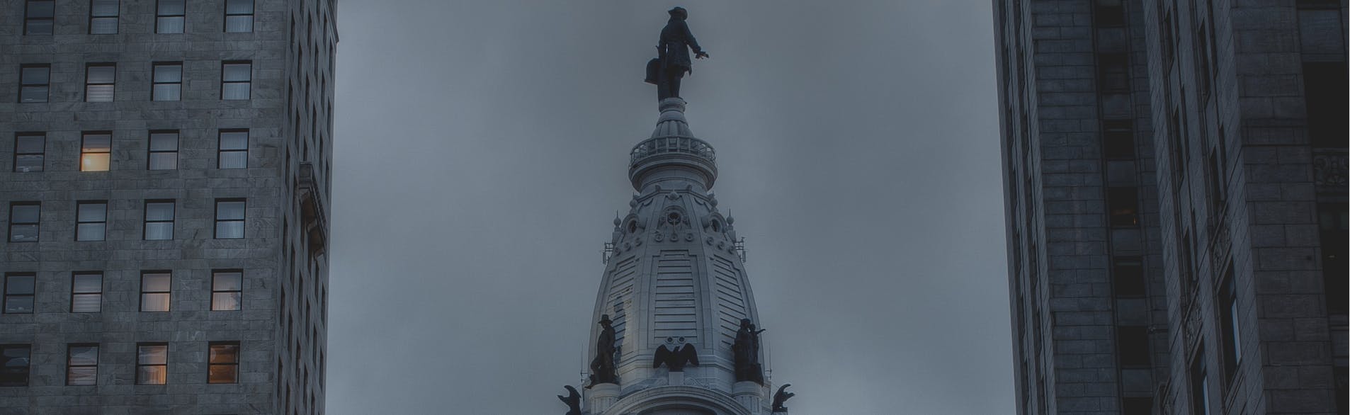 The top of Philadelphia City Hall