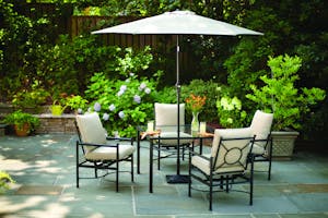 shade your patio with an umbrella