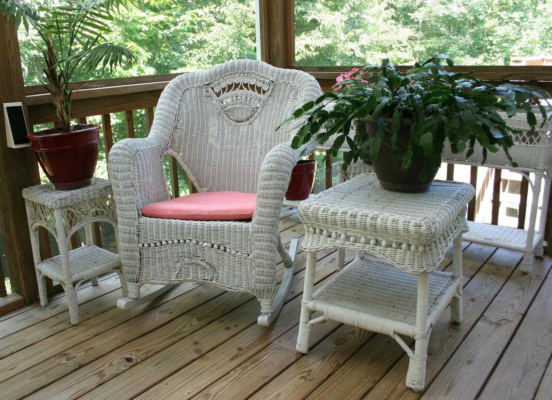 wicker rocking chair