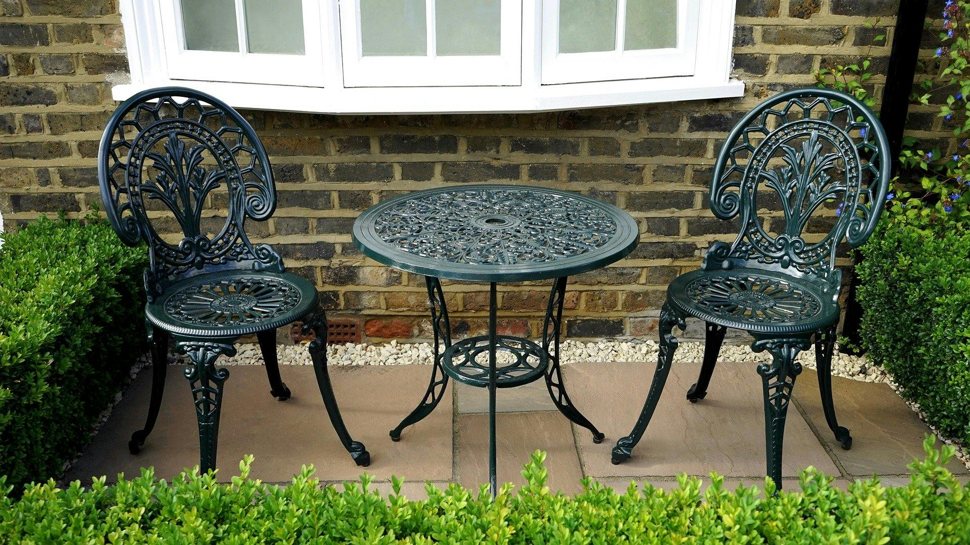 Wrought iron patio furniture