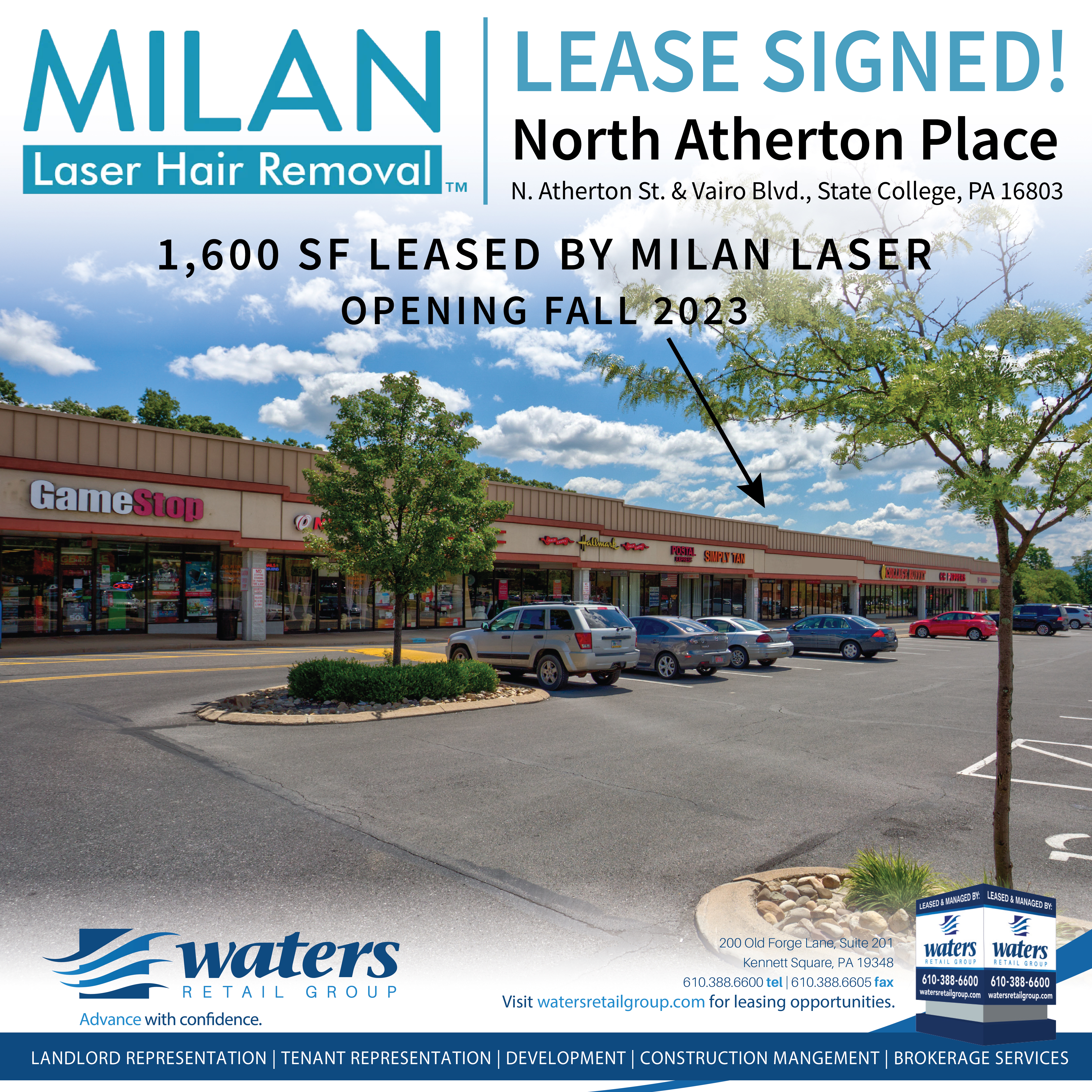 Milan Laser signs a lease for a new 1 600 square foot laser hair