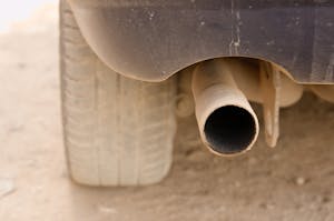 car exhaust damage from fender bender